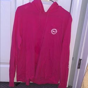 Pink Vineyard Vines hooded long sleeve
